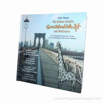 Hardcover book printing for children, thicker matte art paper and 2.5mm gray board